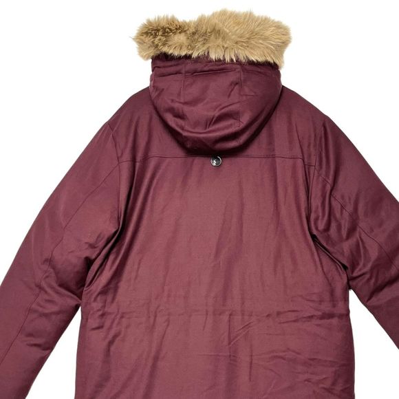 Banana Republic Cima Snorkel Down Parka Coat Mens Sz LT Thigh Length Merlot NWT - Picture 11 of 13